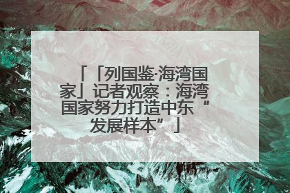 「列国鉴·海湾国家」记者观察：海湾国家努力打造中东“发展样本”
