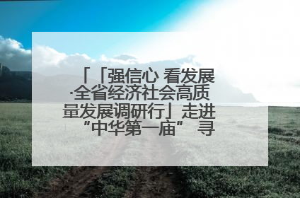 「强信心 看发展·全省经济社会高质量发展调研行」走进“中华第一庙” 寻根伏羲 祭祖龙城