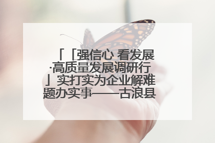 「强信心 看发展·高质量发展调研行」实打实为企业解难题办实事——古浪县优化营商环境助力企业高质量发展见闻