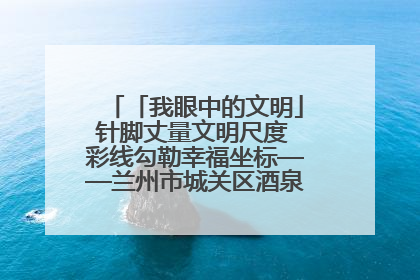 「我眼中的文明」针脚丈量文明尺度 彩线勾勒幸福坐标——兰州市城关区酒泉路街道办事处