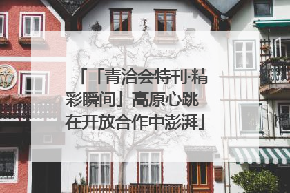 「青洽会特刊·精彩瞬间」高原心跳 在开放合作中澎湃