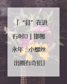 “县”在进行时⑬｜邯郸永年：小螺丝出圈有奇招