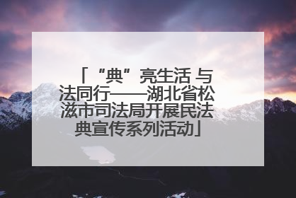 “典”亮生活 与法同行——湖北省松滋市司法局开展民法典宣传系列活动