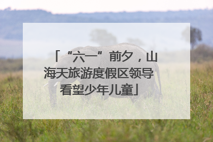 “六一”前夕，山海天旅游度假区领导看望少年儿童