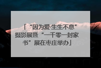 “因为爱·生生不息”摄影展暨“一千零一封家书”展在枣庄举办