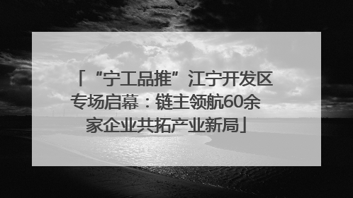 “宁工品推”江宁开发区专场启幕：链主领航60余家企业共拓产业新局
