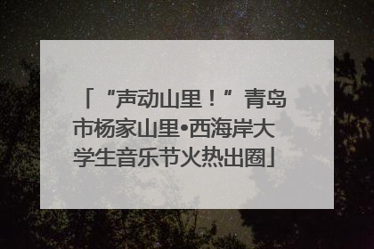 “声动山里！”青岛市杨家山里•西海岸大学生音乐节火热出圈