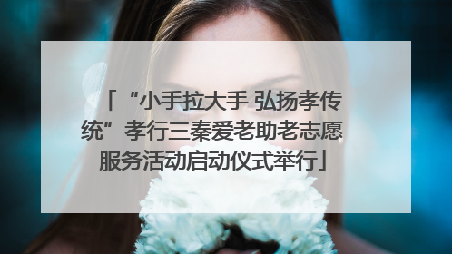 “小手拉大手 弘扬孝传统”孝行三秦爱老助老志愿服务活动启动仪式举行