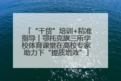 “干货”培训+精准指导丨鄂托克旗三所学校体育课堂在高校专家助力下“提质增效”
