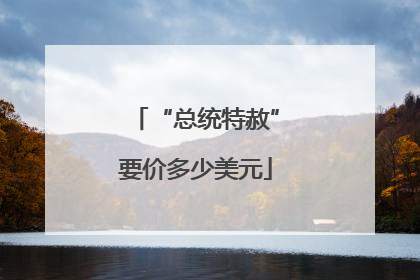 “总统特赦”要价多少美元