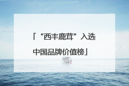 “西丰鹿茸”入选中国品牌价值榜