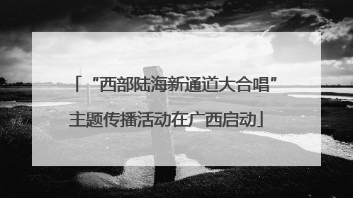 “西部陆海新通道大合唱”主题传播活动在广西启动