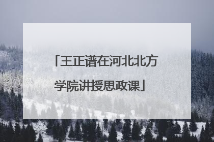 王正谱在河北北方学院讲授思政课