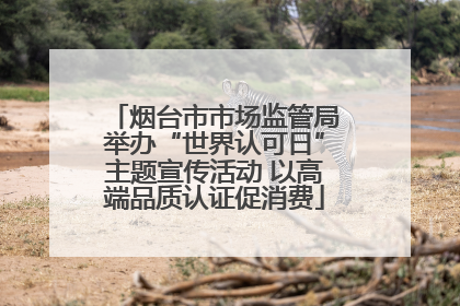 烟台市市场监管局举办“世界认可日”主题宣传活动 以高端品质认证促消费