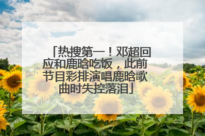 热搜第一！邓超回应和鹿晗吃饭，此前节目彩排演唱鹿晗歌曲时失控落泪