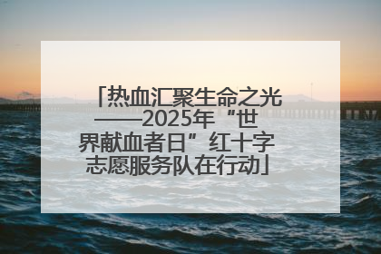 热血汇聚生命之光——2025年“世界献血者日”红十字志愿服务队在行动