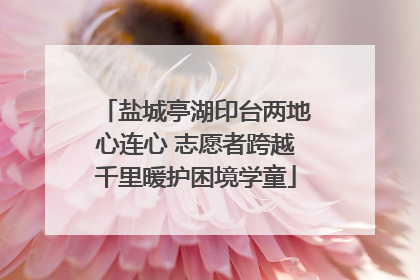 盐城亭湖印台两地心连心 志愿者跨越千里暖护困境学童