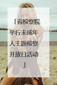 省检察院举行未成年人主题检察开放日活动