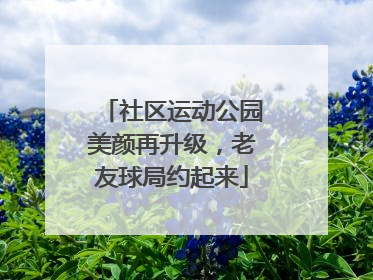 社区运动公园美颜再升级，老友球局约起来