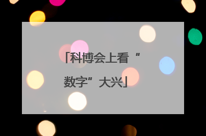 科博会上看“数字”大兴