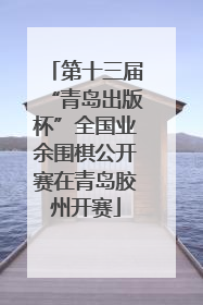 第十三届“青岛出版杯”全国业余围棋公开赛在青岛胶州开赛