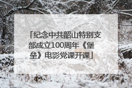 纪念中共韶山特别支部成立100周年《堡垒》电影党课开课