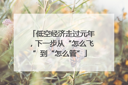 低空经济走过元年，下一步从“怎么飞”到“怎么管”