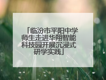 临汾市平阳中学师生走进华翔智能科技园开展沉浸式研学实践