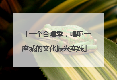 一个合唱季，唱响一座城的文化振兴实践