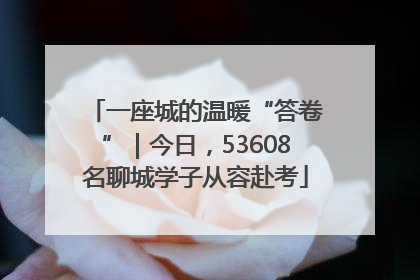 一座城的温暖“答卷”｜今日，53608名聊城学子从容赴考