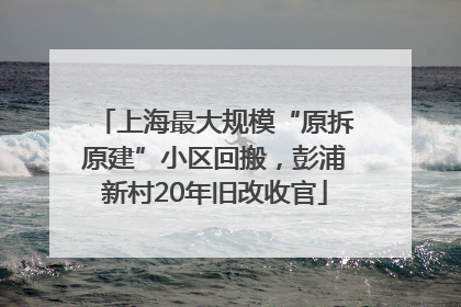 上海最大规模“原拆原建”小区回搬，彭浦新村20年旧改收官