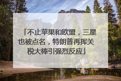 不止苹果和欧盟，三星也被点名，特朗普再挥关税大棒引强烈反应
