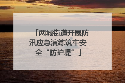 两城街道开展防汛应急演练筑牢安全“防护堤”