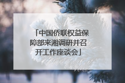 中国侨联权益保障部来湘调研并召开工作座谈会
