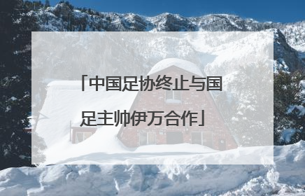 中国足协终止与国足主帅伊万合作