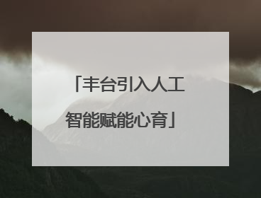 丰台引入人工智能赋能心育