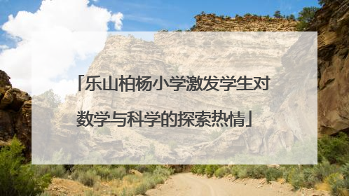 乐山柏杨小学激发学生对数学与科学的探索热情