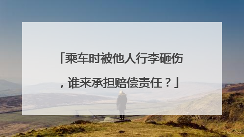 乘车时被他人行李砸伤，谁来承担赔偿责任？