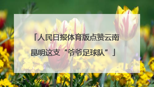 人民日报体育版点赞云南昆明这支“爷爷足球队”