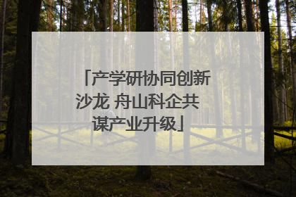 产学研协同创新沙龙 舟山科企共谋产业升级
