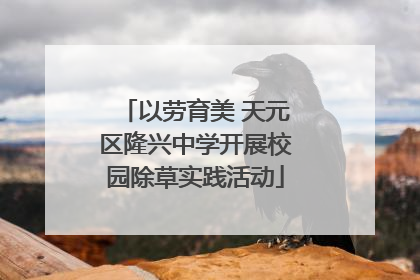 以劳育美 天元区隆兴中学开展校园除草实践活动