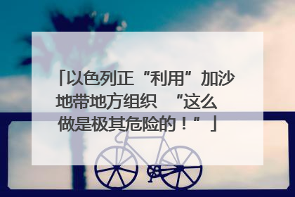 以色列正“利用”加沙地带地方组织  “这么做是极其危险的！”