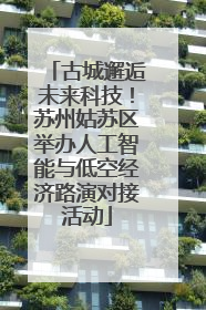 古城邂逅未来科技！苏州姑苏区举办人工智能与低空经济路演对接活动