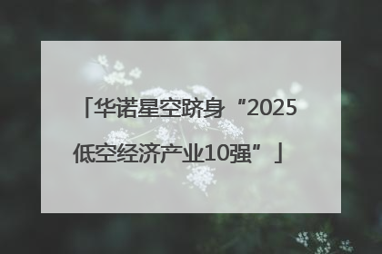 华诺星空跻身“2025低空经济产业10强”
