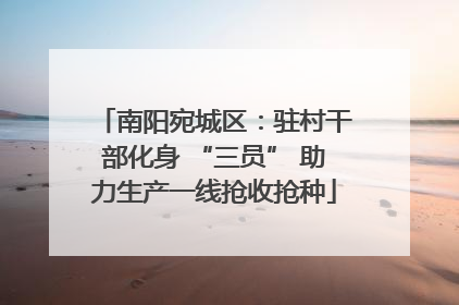 南阳宛城区：驻村干部化身 “三员” 助力生产一线抢收抢种