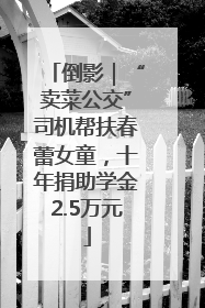 倒影｜“卖菜公交”司机帮扶春蕾女童，十年捐助学金2.5万元