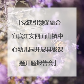 党建引领促融合 宜宾江安四面山镇中心幼儿园开展县级课题开题报告会