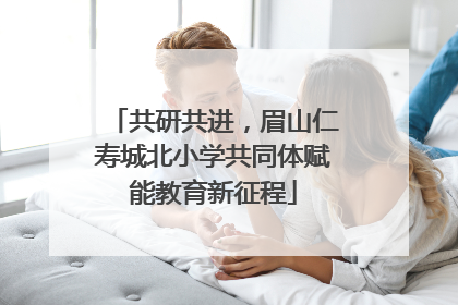 共研共进，眉山仁寿城北小学共同体赋能教育新征程