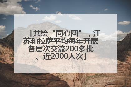 共绘“同心圆”，江苏和拉萨平均每年开展各层次交流200多批、近2000人次