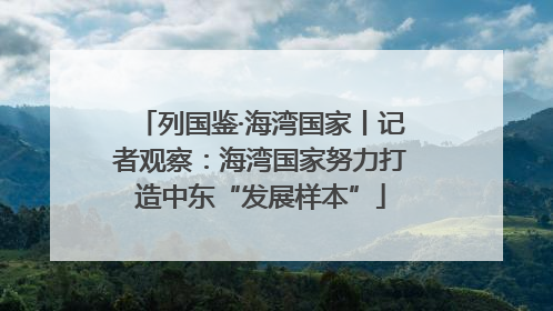列国鉴·海湾国家丨记者观察：海湾国家努力打造中东“发展样本”